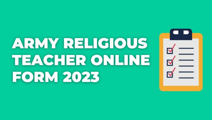 Army Religious Teacher Online Form 2023